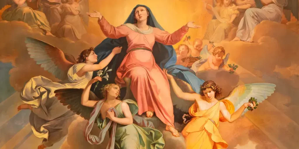 Solenidade da Assunção de Nossa Senhora (15 de agosto) - A assunção de Maria ao céu e sua importância na fé católica.