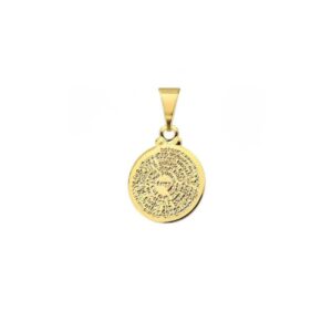 Pingente Pai Nosso Diamantado - Semijoia com Banho de Ouro