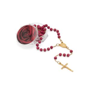 Terço Nossa Senhora das Graças com Essência de Rosas Dourado